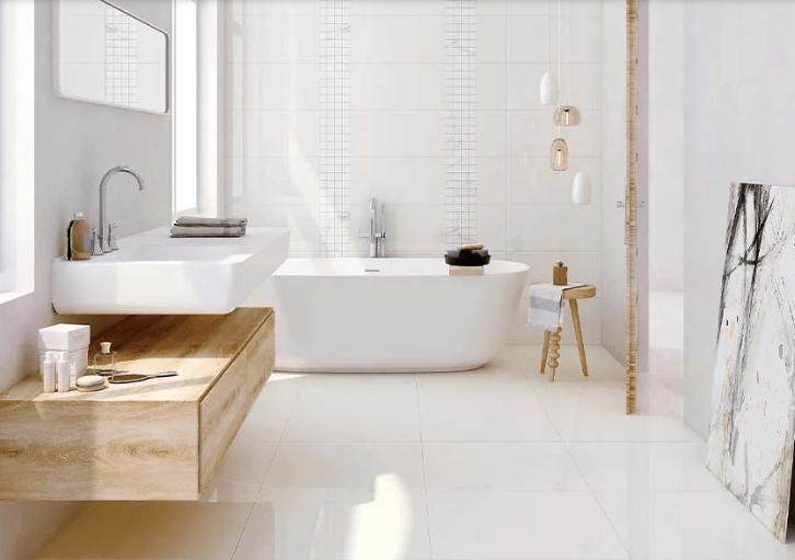 white tiles design